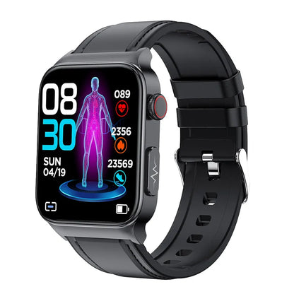 E500 Blood Glucose Smart Watch ECG+PPG Heart Rate Blood Pressure Health Watches IP68 Waterproof Smartwatch