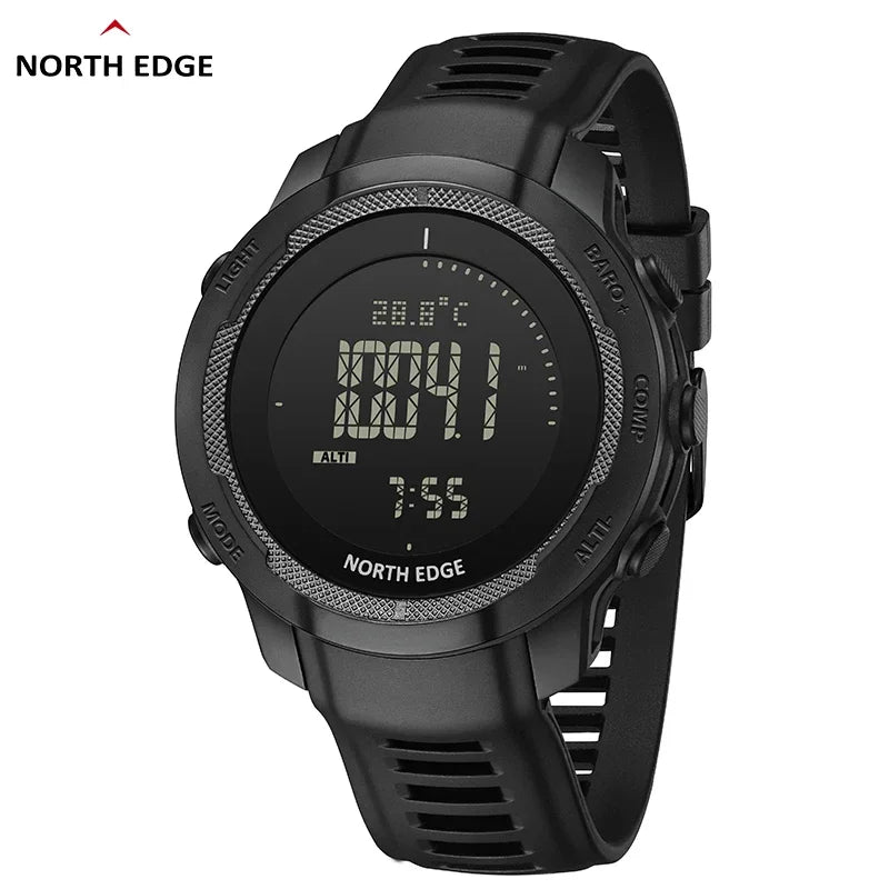 NORTH EDGE VERTICO Men's Digital Watch Carbon Fiber Case For Man Sports Running Swimming WR50M Watch Altimeter Barometer Compass