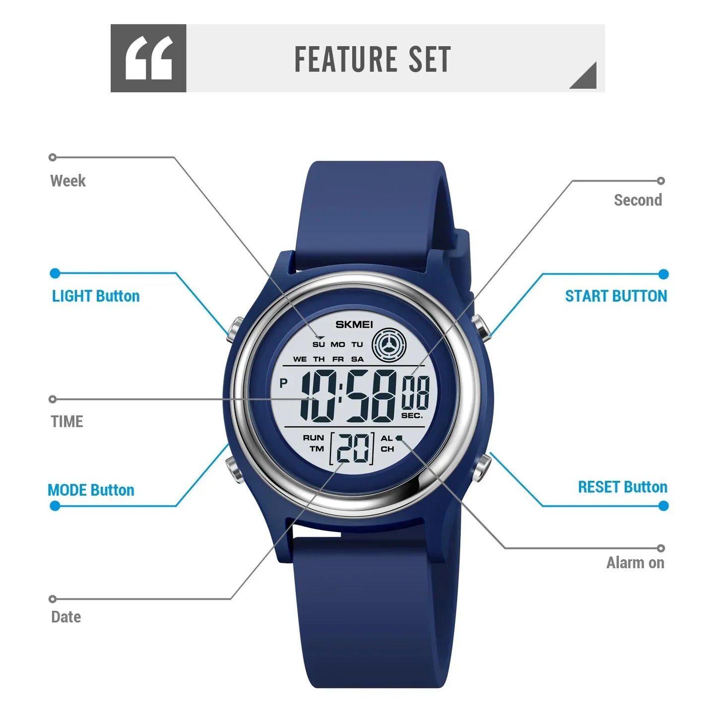 SKMEI 2094 Women's Digital Stopwatch Watch