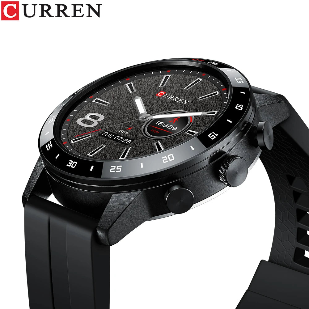 CURREN Smart Watch Heart Rate Blood Pressure IP68 Waterproof Sports Fitness