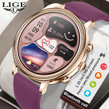 LIGE Luxury Smart Watches For Women - Bluetooth - Call Connected Phone - Health Monitor Sports