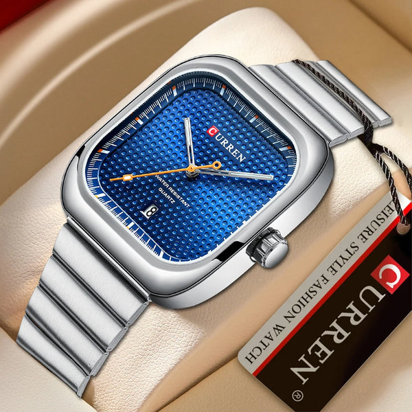CURREN 9009 Men's Watch Stainless Steel Blue Dial