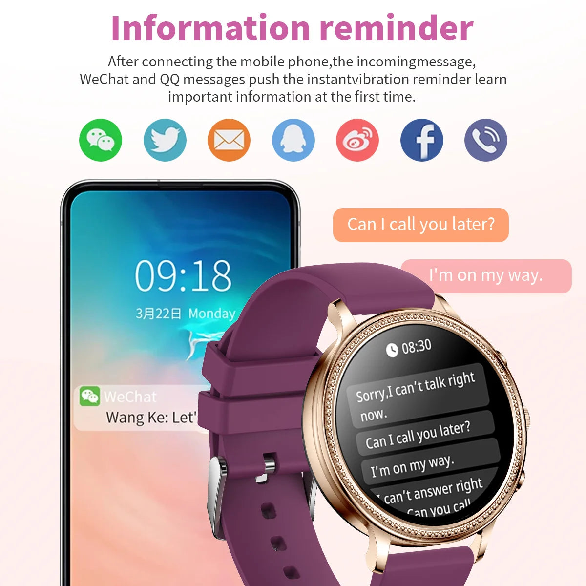 LIGE Luxury Smart Watches For Women - Bluetooth - Call Connected Phone - Health Monitor Sports