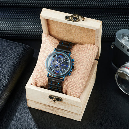 BOBO BIRD Model W-S018 Personalized Engraved Wooden Watch: The Perfect Christmas Gift for Him