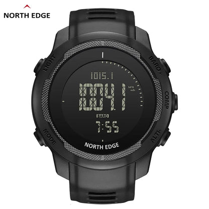 NORTH EDGE VERTICO Men's Digital Watch Carbon Fiber Case For Man Sports Running Swimming WR50M Watch Altimeter Barometer Compass