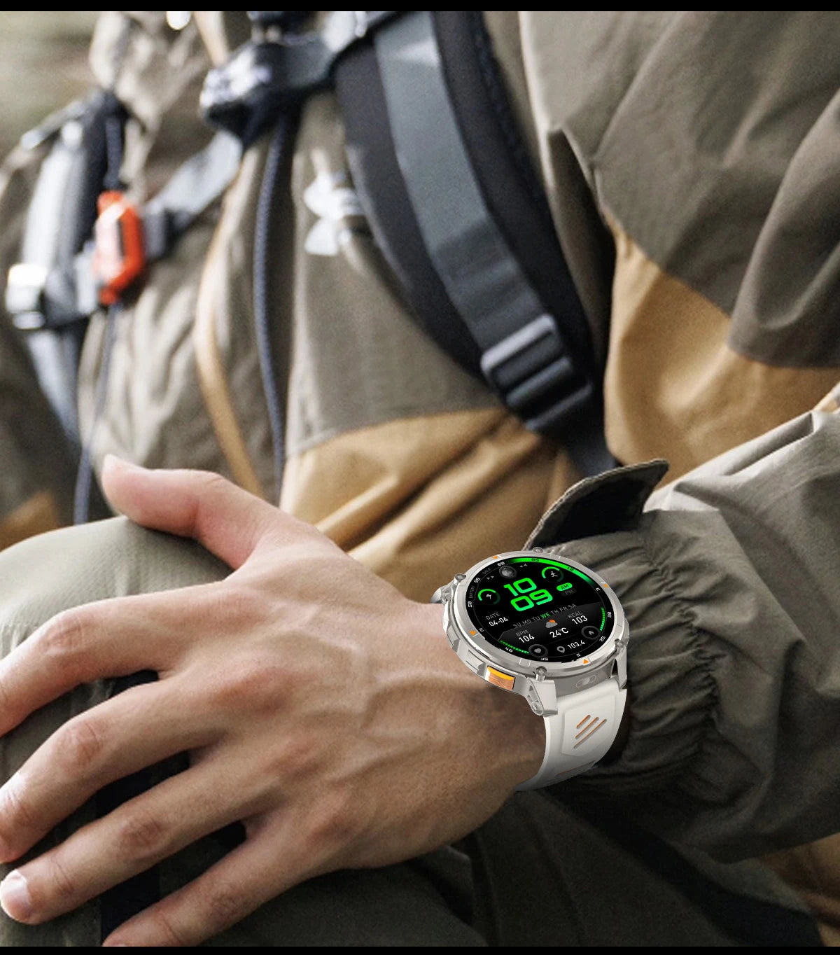 LIGE Outdoor Sport Tracker Smart Watch – 1100mAh, IP68, Long Battery