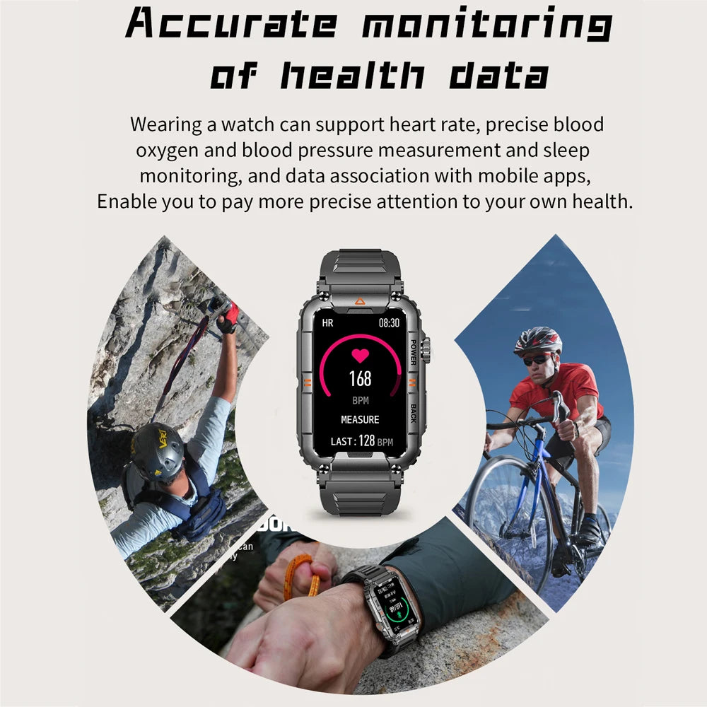 New Bluetooth Call Smart Watch Fitnes GPS Sport Track Waterproof