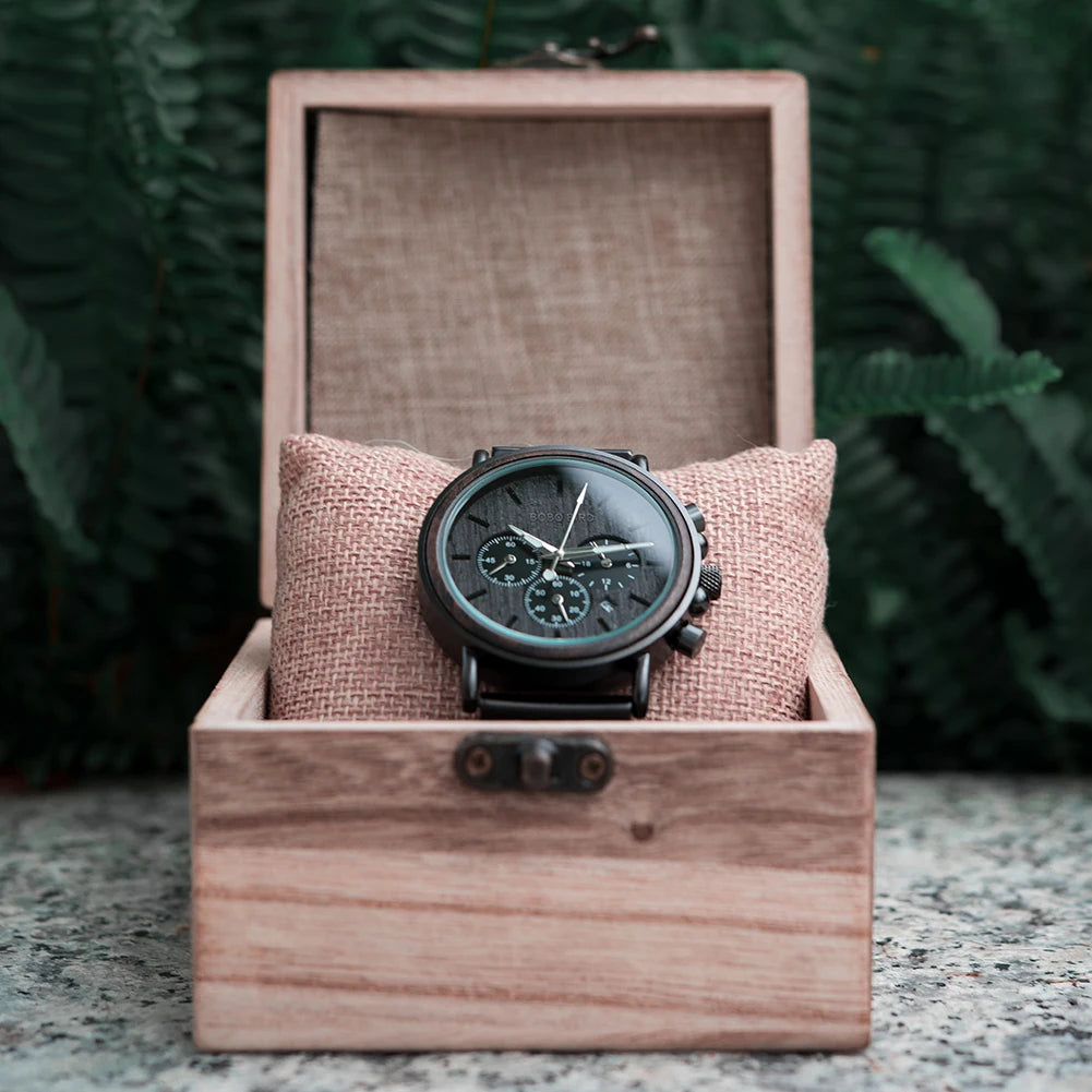 BOBO BIRD Model GQ026-1 Personalized Engraved Wooden Watch: A Timeless Gift for Him