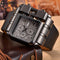 Oulm Rectangle Men’s Watch – Bold Design, Black Strap