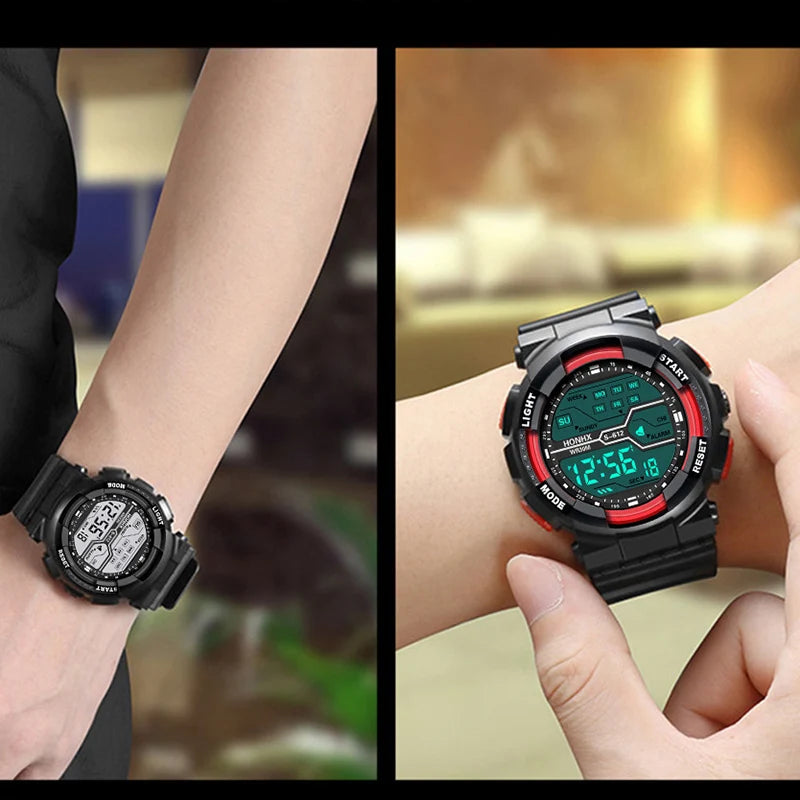 Outdoor Sports Men's Watch with Multifunctional Large LED Screen