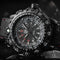 Alcom Distribution black tactical luminous army watch with rugged bezel rubber strap and water resistant design