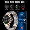 Aiweile AW28 smartwatch in rose gold with real-time phone call feature and metal strap