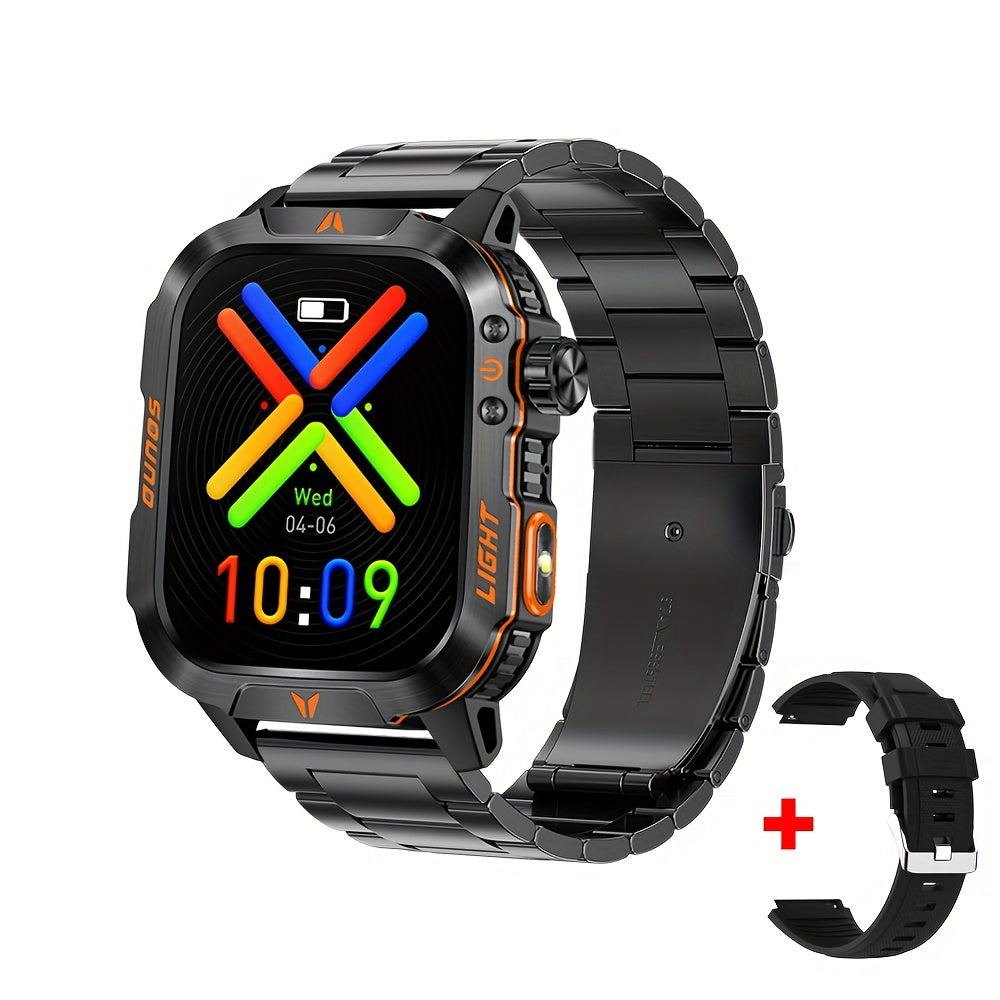 2024 Advanced Smart Fitness Watch - Activity & Fitness Tracker with 100+ Sports Modes, LED Altimeter, Barometer, 600mAh Battery, Multimedia Message Viewing, Weather Forecast, Pedometer, and Heart Rate Monitor for Android iPho