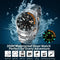 BERNY automatic watch stainless steel waterproof diver watch with luminescent markers and 200M water resistance