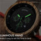 Eco-friendly bamboo watch by Alcom Distribution with luminous hands for easy time reading in the dark