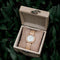 Natural wood wristwatch for women with light wood band and white dial in a wooden box