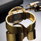 Alcom Distribution women's elegant quartz watch with gold-tone cuff bracelet and sleek design