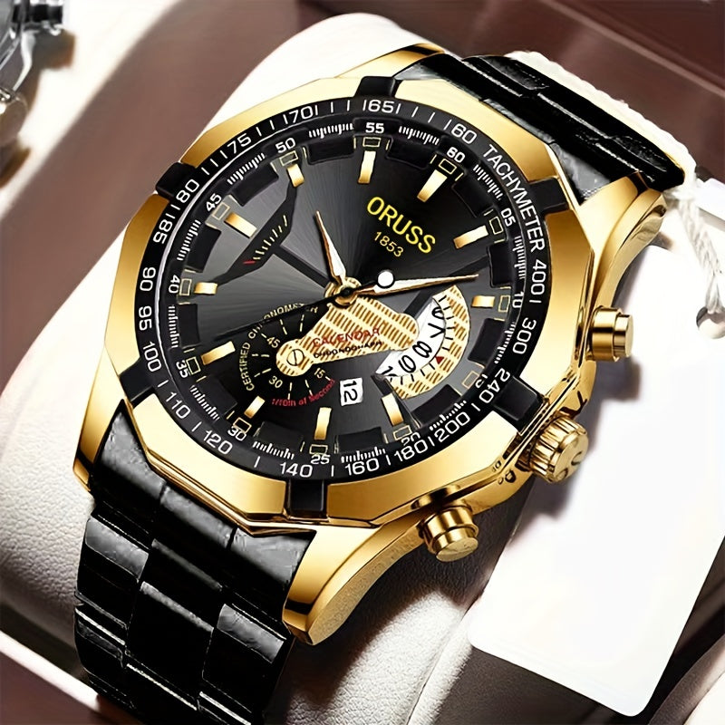 Genuine Domineering Business Sports Watch for Men – High-Grade, Luminous, with Double Calendar