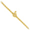 Alcom gold bracelet watch for women with elegant linked chain and round dial