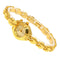 Gold bracelet watch for women by Alcom Distribution with elegant round dial and linked chain design