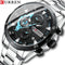 CURREN stainless steel watch with black dial and blue accents by Alcom Distribution
