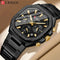 Curren vintage square dial mens watch with black and gold detailing by Alcom Distribution
