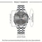 Men's automatic business watch by Alcom Distribution with silver stainless steel band and grey dial