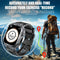 Alcom Distribution 3ATM waterproof fitness watch with GPS tracking and compass on black strap
