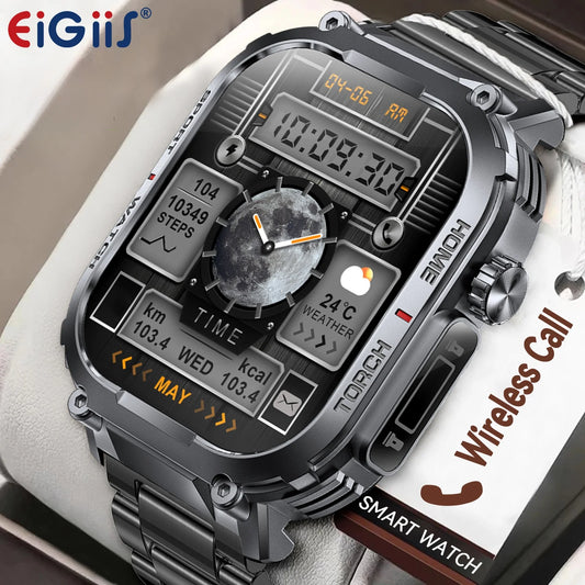 Alcom Distribution 3ATM waterproof fitness watch with digital display and metal strap