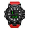 Alcom Distribution fitness ready digital watch with black case and red strap for sports and outdoor use