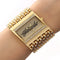 Alcom Distribution gold crystal rectangular bracelet quartz analog women's watch
