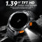 LIGE flashlight smartwatch for men with 1.39 inch TFT HD display for outdoor activities and night use