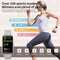 LIGE Smartwatch 2025 fitness tracker showing steps, distance, calories, and heart rate on a female runner