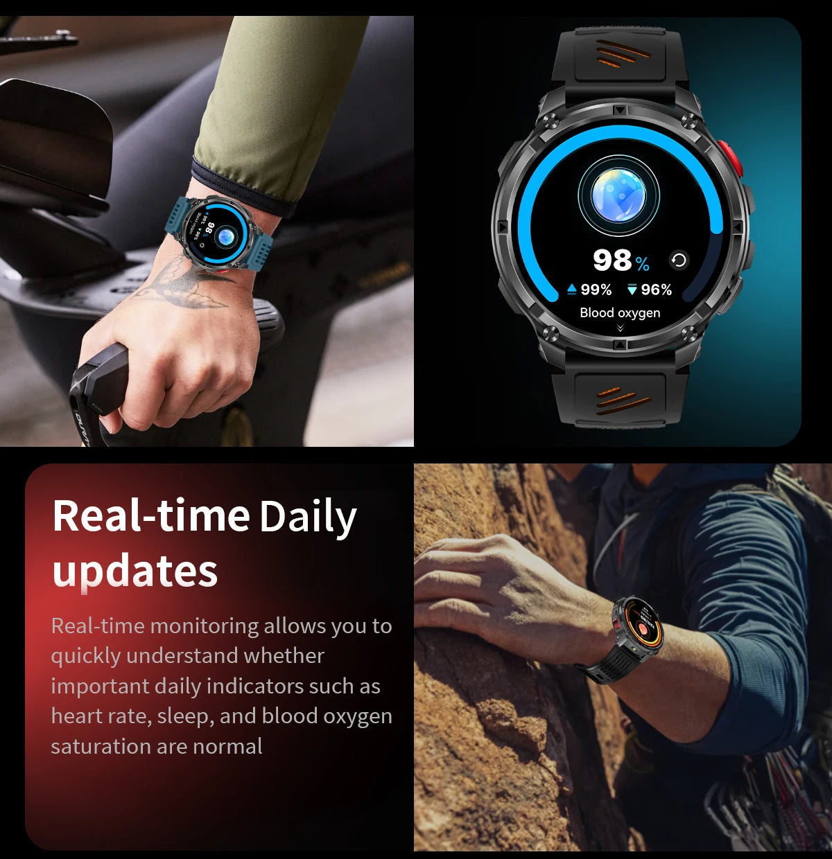 LIGE waterproof smartwatch IP68 with real-time health monitoring features and sleek design