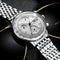 Luxury men's automatic watch by Alcom Distribution with silver dial and stainless steel bracelet