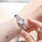 Alcom Distribution silver bracelet watch on wrist photo for rose gold ladies bracelet watch product listing