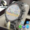 Alcom Distribution men's GPS smartwatch with voice assistant showing navigation map and flashlight feature