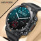 MEVADEN smart watch fitness tracker rugged black round touchscreen watch with multi function dials and silicone strap