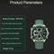 Leather waterproof watch for men by Alcom Distribution with green strap and multiple dials