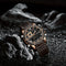 Luminous sports watch for men with brown leather strap and digital-analog display by Alcom Distribution