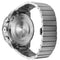 Back view of North Edge dive watch with stainless steel band and water resistant 200M case