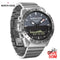 North Edge dive watch with stainless steel band and digital barometer display by Alcom Distribution