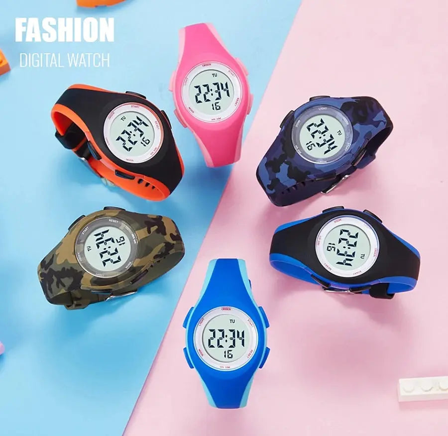 Alcom Distribution kids sport digital watch collection with colorful sporty designs for children