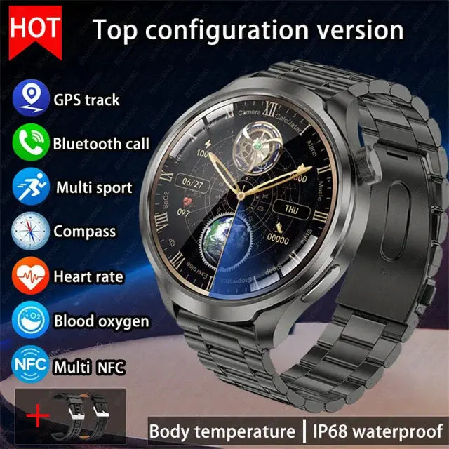 Alcom Distribution outdoor GPS smartwatch with GPS track Bluetooth call multi sport compass heart rate blood oxygen features