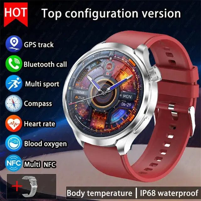 Outdoor GPS smartwatch by Alcom Distribution with GPS track, Bluetooth call, heart rate, and waterproof features