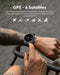 Alcom Distribution rugged GPS watch on cyclist wrist showing mapping interface waterproof AMOLED display smartwatch