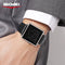 SKMEI 2388 men's digital watch with a unique square black dial and black leather strap