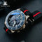 Alcom Distribution titanium diving watch with a black and red strap and chronograph functionality
