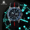 Tactical Frog titanium diving watch with luminous dial and durable strap for underwater activities