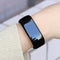 Alcom Distribution black tech-savvy fitness wearable with sleek touchscreen on wrist